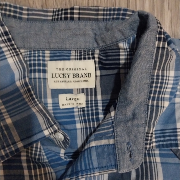 Lucky Brand Mens Pearl Snap Long Sleeve Shirt Large - Picture 4 of 4